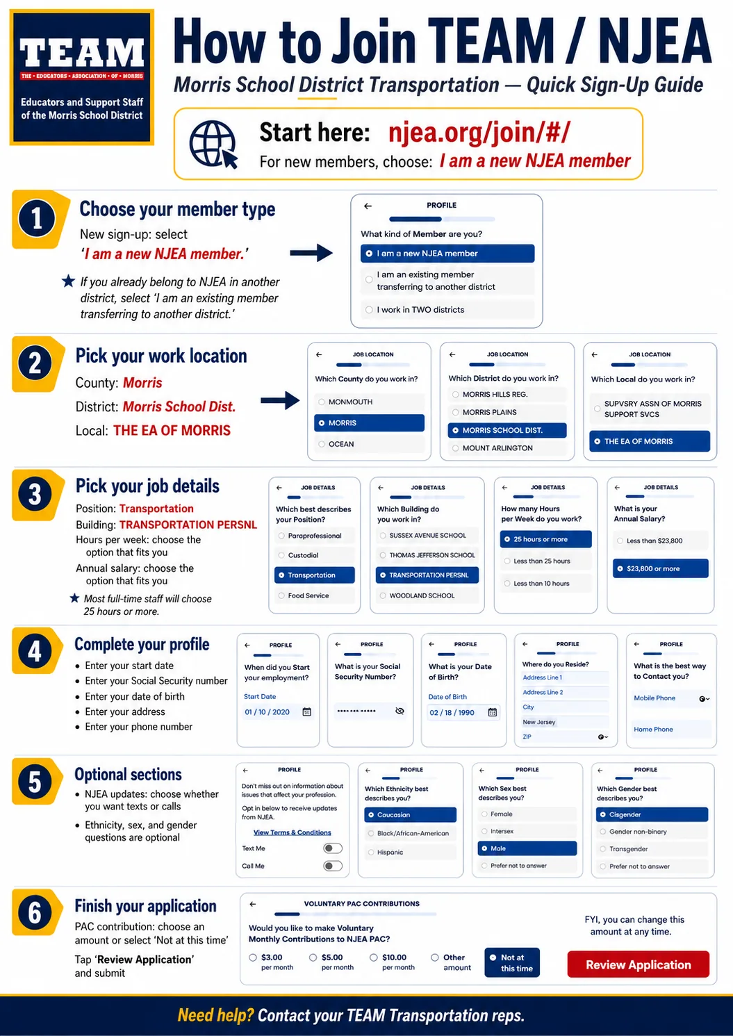 How to join TEAM NJEA guide